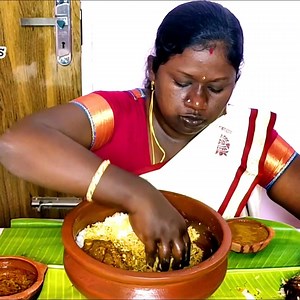 Kerala Style Satti Soru Eating Challenge in Tamil Foodies Divya | Mutton Curry With Fish Curry And Chicken Curry Eating Challenge Part 12 | Tamil Foodies