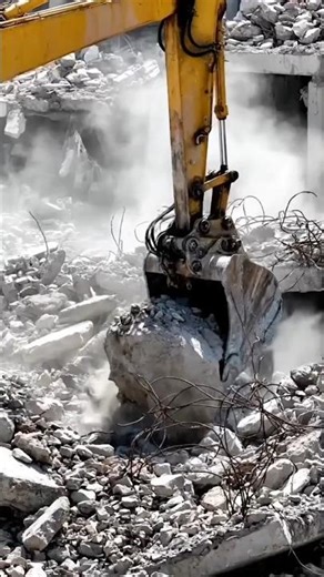 Watch This Massive Excavator Tear Down a Building! Extreme Demolition Power