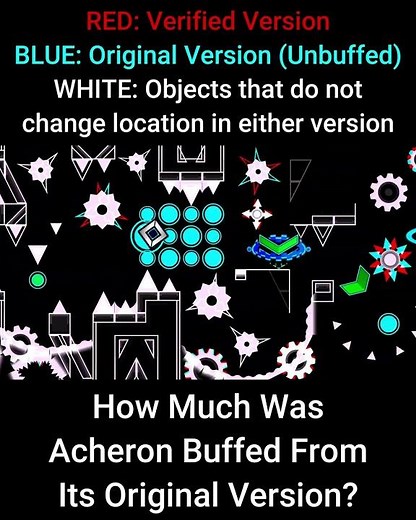How Much Was Acheron Buffed From Its Original Version? #geometrydash #gd #music #gameplay