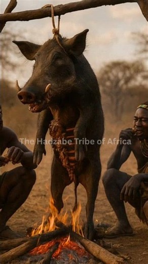 Tribe Hunter Wild Village Cooking in Africa Alligator🐊#food #boar#villagecooking #shortsfeed
