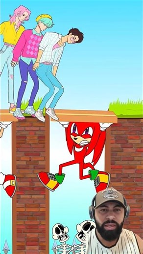 Sonic let the guys pass, but Knuckles didn't. #shorts #sonic