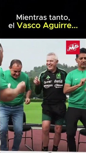 Javier Vasco Aguirre dances with Cuauhtémoc Blanco before announcing Mexico's World Cup roster