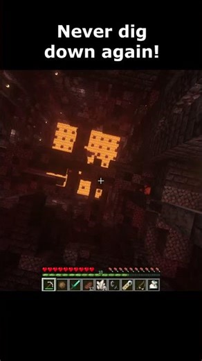 Never dig down! #minecraft #gaming