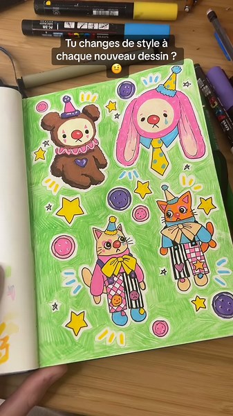 Exploration de différents styles de dessin avec Andrea