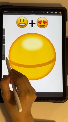 Creating new emoji in Procreate by mixing old ones #art #shorts #ipadart #emojimix #fyp #viral
