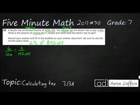 7th Grade STAAR Practice Calculating Tax (7.13A - #2)