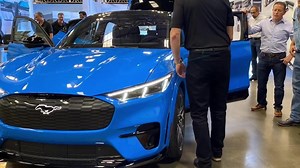 Ladies and gentleman, the @Ford Mustang Mach-E!! 😍An all-electric SUV that is all performance and practicality. Our very own @jayleno was truly honored to get a preview from Executive Chairman, Bill Ford, before the big reveal! 👏👏👏👏 #fordmustang #suv #cars #love #ev | Jay Leno's Garage
