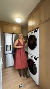 Taking you through how this small laundry room turned into a laundry room PLUS a walk-in pantry with a refrigerator. When working with small spaces, you gotta get creative! This transformation started with a simple question: How can we make this room work better? From rethinking the layout to maximizing every vertical inch, we carved out a space that’s not only functional but actually makes daily life easier for my client. Like what you see? I’m taking on a few more @builtcustomhomes Virtual Des