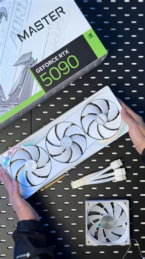 A moment of silence... ...so I can enjoy my ASMR unboxing 😘 ⚪ AORUS GeForce RTX™ 5090 MASTER ICE 32G! 🤍 Wrapped in a sleek white, it’s the perfect choice for a clean build. ✨ 🟠 Powered by the NVIDIA Blackwell architecture and DLSS 4 🟠 WINDFORCE cooling system with the new HAWK FAN design offers pioneering air cooling solutions 🟠LCD Edge View & RGB Halo Learn more: https://www.gigabyte.com/Graphics-Card/GV-N5090AORUSM-ICE-32GD #GIGABYTE #UpgradeYourLife #AORUS #RTX5090 #MASTER #ICE | GIGABYT