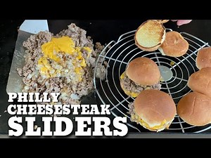 Easy Philly Cheesesteak Sliders on the griddle ( Flat Top Grill Appetizers)