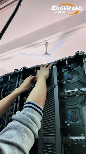 The satisfying moment when every panel lines up perfectly. #ledscreen #leddisplay #ledwall