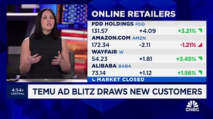 1.7K views · 31 reactions | Shop like a billionaire? $PDD's Temu making a splash with multiple Super Bowl ads, but can the Chinese retail giant really make a sizable dent in the U.S. market? @FonrougeGab takes a closer look at potential obstacles and the company's long-term outlook: | CNBC Fast Money | Facebook