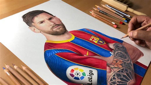 The art secrets behind a realistic Messi sketch revealed