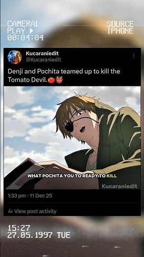 CM1 - Denji and Pochita teamed up to kill the Tomato Devil.🍅👹 #edit #denji #chainsawman #short