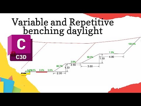 Variable and Repetitive Benching using Daylight in civil 3d