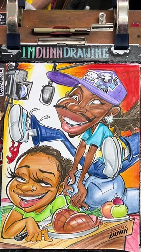 Entertaining Caricature Art: Film and Cooking Enthusiasts