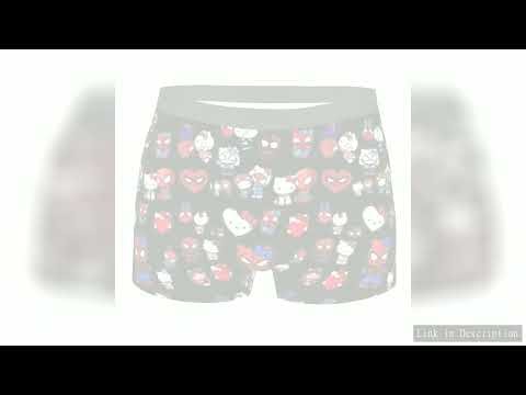 Customized Male Novelty Hello Kitty Spider-man Pattern Underwear Classical Boxer Briefs Breathable S