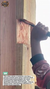 Precision Wood Mortise Carving | Manual Chisel Technique for Strong Timber Joints