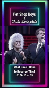 The Pet Shop Boys and Dusty Springfield at the Brit Awards in 1988 performing their massive hit from 1987 ‘What Have I Done To Deserve This?’. When released as a single in August 1987,