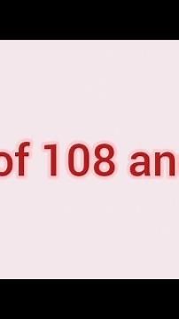 HCF of 108 and 132 | Learnmaths