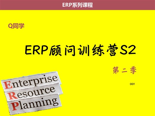 S2 001 ERP顾问训练营S2