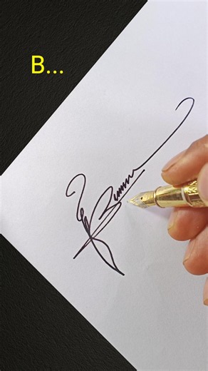 Stylish “B” Signature Design ✍️ | Creative & Professional Signature Idea #shorts