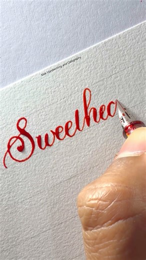 Feel the sweetness in each calligraphy stroke #calligraphy #penmanship #handwriting