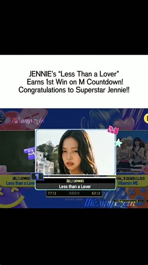#JENNIE 's Less Than a Lover Earns 1st Win on #MCountdown! Congrats to Global Superstar Jennie 🛐