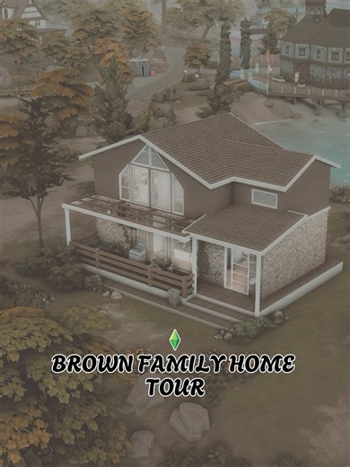 Yesterday’s BROWN FAMILY HOUSE TOUR🤍. Which room is your favorite? I’d say mine is the bedroom🙈✨ #sims4build #sims4housetour SIMS 4 HOME SIMS 4 HOUSE TOUR