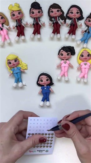 Clay doll nurses. Tutorial #diy #creativeclayideas #claydoll #nurse #handmade