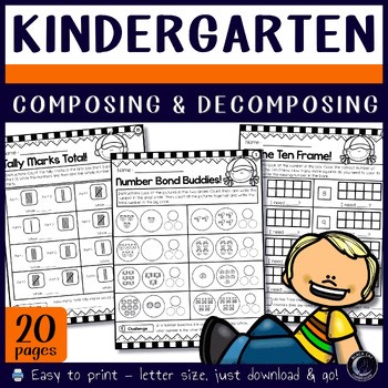 Kindergarten Math 20: Composing & Decomposing  to 10 Activities & Skills