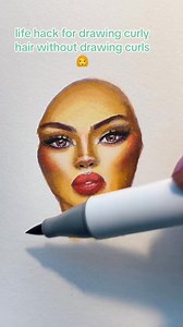 3.7M views · 54K reactions | How to draw curly hair without drawing curls using markers this time! ‍鈴 #howto #LifeHack #artteacher #curlyhair #arttutorial #drawinghack #markers @New Moon Princess | Newmoonprincess | Facebook