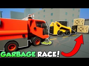 RACING THROUGH GARBAGE?! - Brick Rigs Multiplayer Gameplay - Lego Utility Vehicle Race!