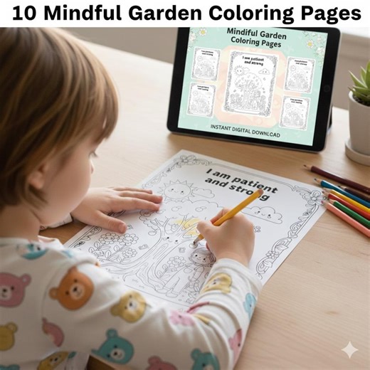 Printable Growth Mindset Garden Coloring Pages - 10 Kids Kindness Affirmation Sheets - Digital Download - Etsy