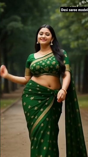 Green glamour saree with uniqe design #ai #saree