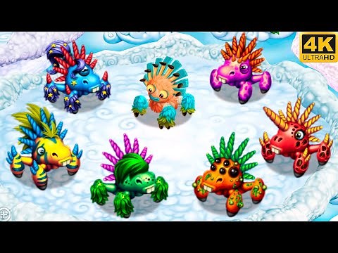 Prismatic Tiawa - all versions (My Singing Monsters: Dawn Of Fire) 4k