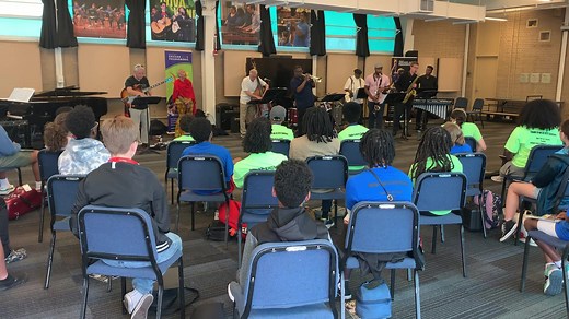 To celebrate Juneteenth and our first day of Summer Jazz Academy, we ended the day with a special guest performance by CJP Co-Founder, Orbert Davis! Davis performed his composition “Soul Migration”, which draws on the stories of many of the six million African Americans who took part in what is known as the “Great Migration”, moving from the rural south to the industrial north beginning a century ago. | Chicago Jazz Philharmonic | Facebook