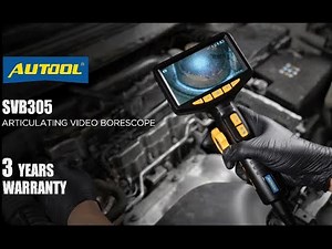 AUTOOL SVB305 Articulating Borescope Inspection Camera with 5" LCD Screen Steerable Endoscope Camera