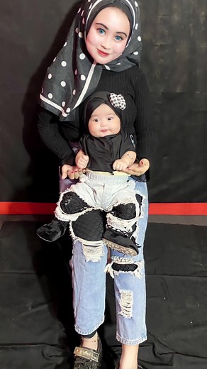Masyaallah selamat 3 bulan boneka cantikku🖤🥰#WouldYouLoveYou #bayilucu #3monthold