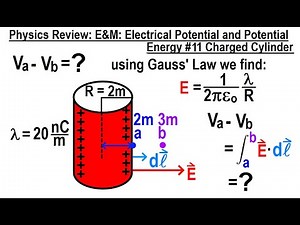 Physics Review: E&M: Electrical Potential and Potential Energy #11 Charged Cylinder