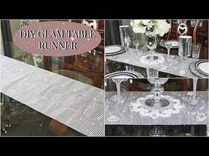DOLLAR TREE DIY | DIY GLAM TABLE RUNNER + TABLESCAPE IDEAS