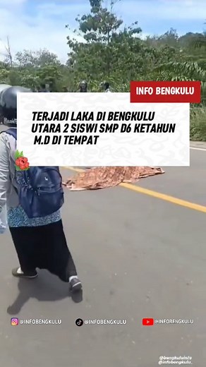82K views · 2K reactions | Nahh sanak ado info laka lantas di bengkulu utara 2 siswi smp d6 ketahun M.D menurut info karna gagal nyalip truk batubara 2 siswi ini kejadian kamis 13/3/25 | Info Bengkulu | Facebook