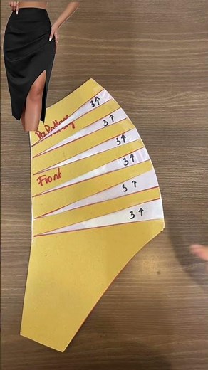 Fishtail skirt design #sewingtutorial a#sewingtips