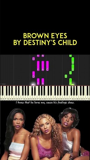 Brown Eyes by Destiny's Child piano cover + sheet music & lyrics