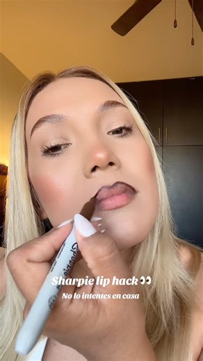 Lip combo con sharphie #makeuphacks #makeup #makeuptutorial #sharpie #sharpielips