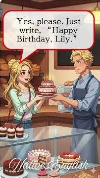 Ordering a Birthday Cake 🎂 | Real English Conversation at a Bakery