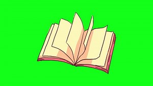 Download Book multiple pages turn on green screen background for free