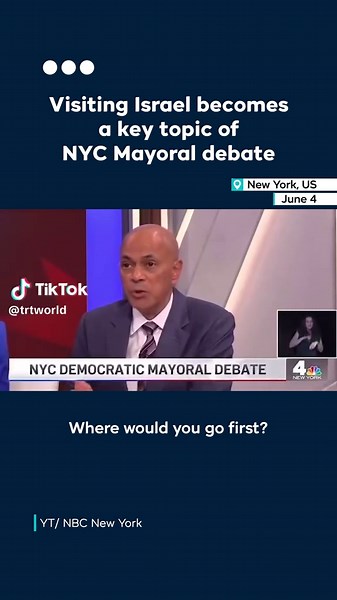 Candidates' willingness to visit Israel became a key topic at the New York City Mayoral Democratic primary debate, with Zohran Mamdani being the only candidate not saying they would visit Israel, stating he would rather engage with Jews in New York instead.