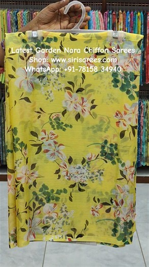 Latest Garden Nara Chiffon Sarees #sirisarees #gardensaree #gardenvarelinizampet #newarrivals #buy