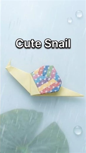 Cute Origami Snail From One Sheet of Paper